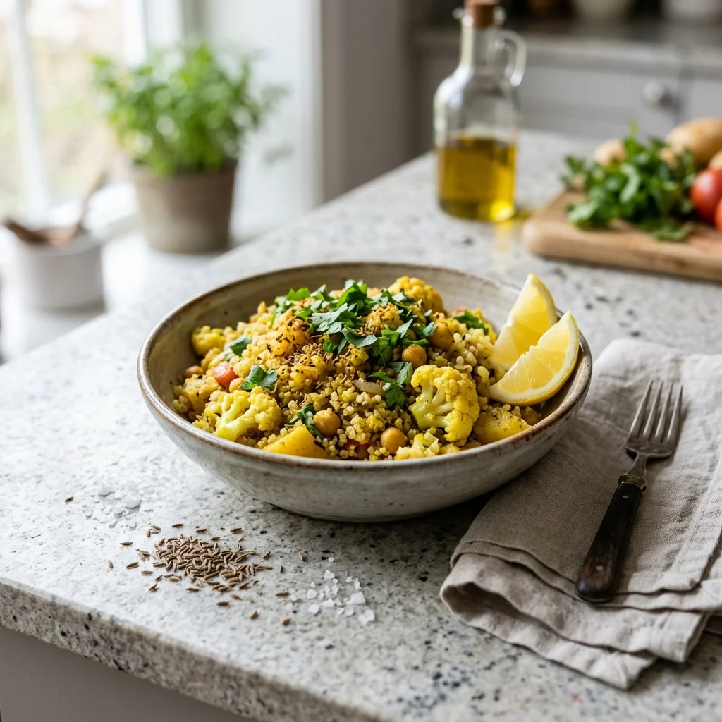 Aloo Gobi Quinoa - nutrition facts and calorie information