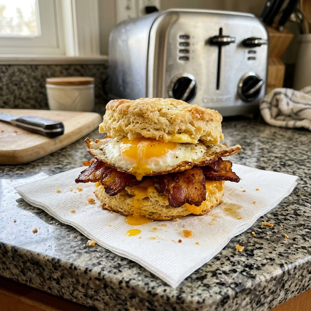 Bacon Egg Biscuit - nutrition facts and calorie information