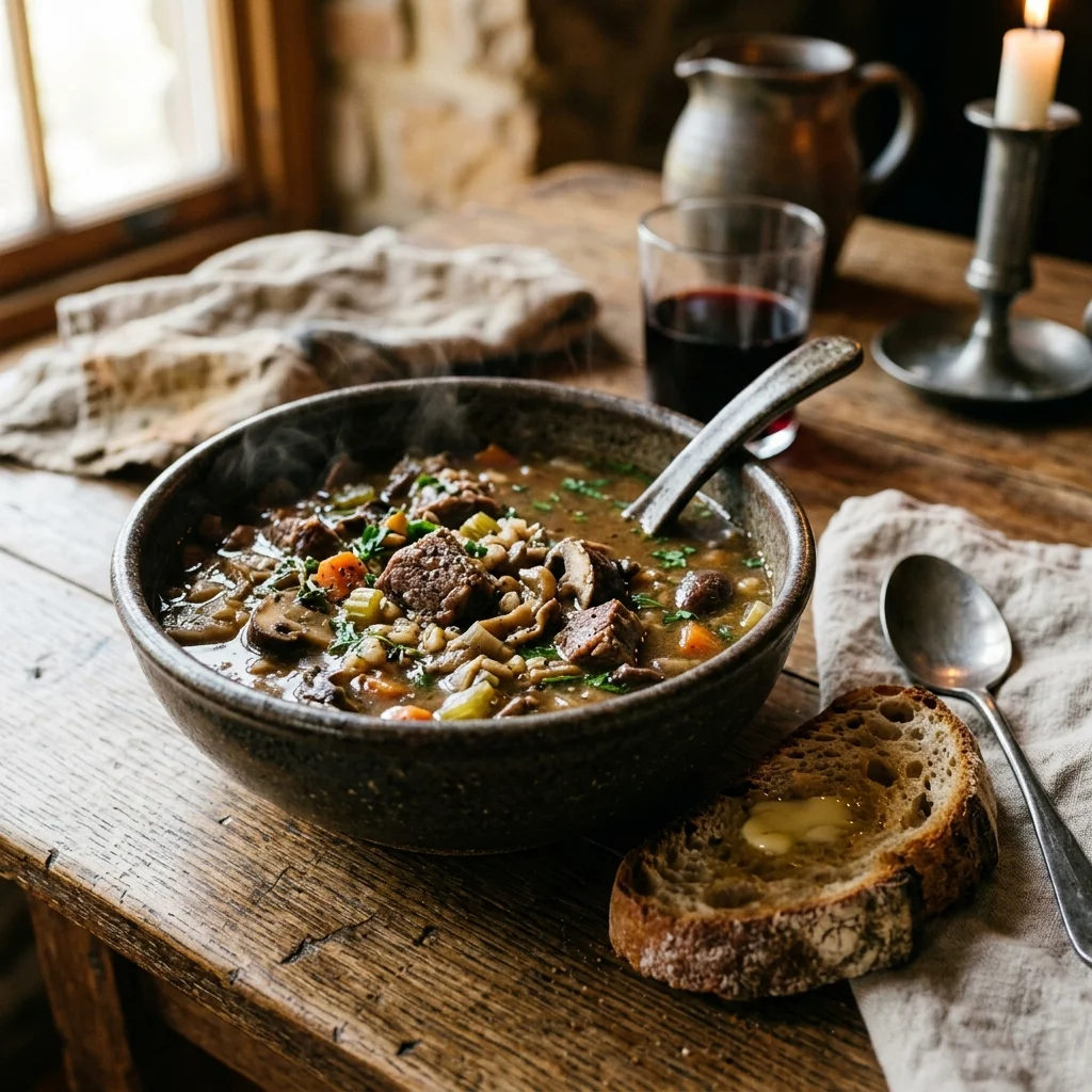 Beef Mushroom Soup - nutrition facts and calorie information