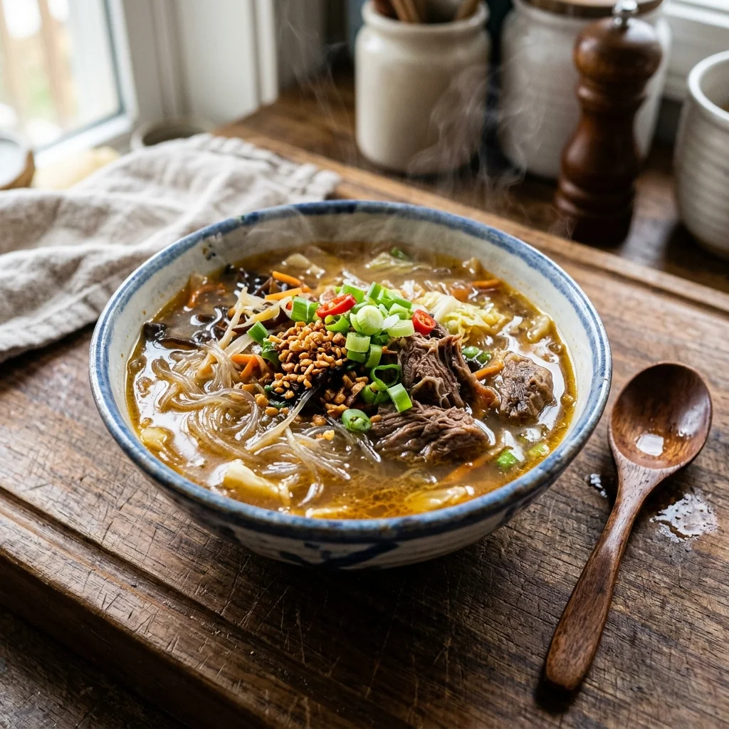 Beef Sotanghon Soup - nutrition facts and calorie information