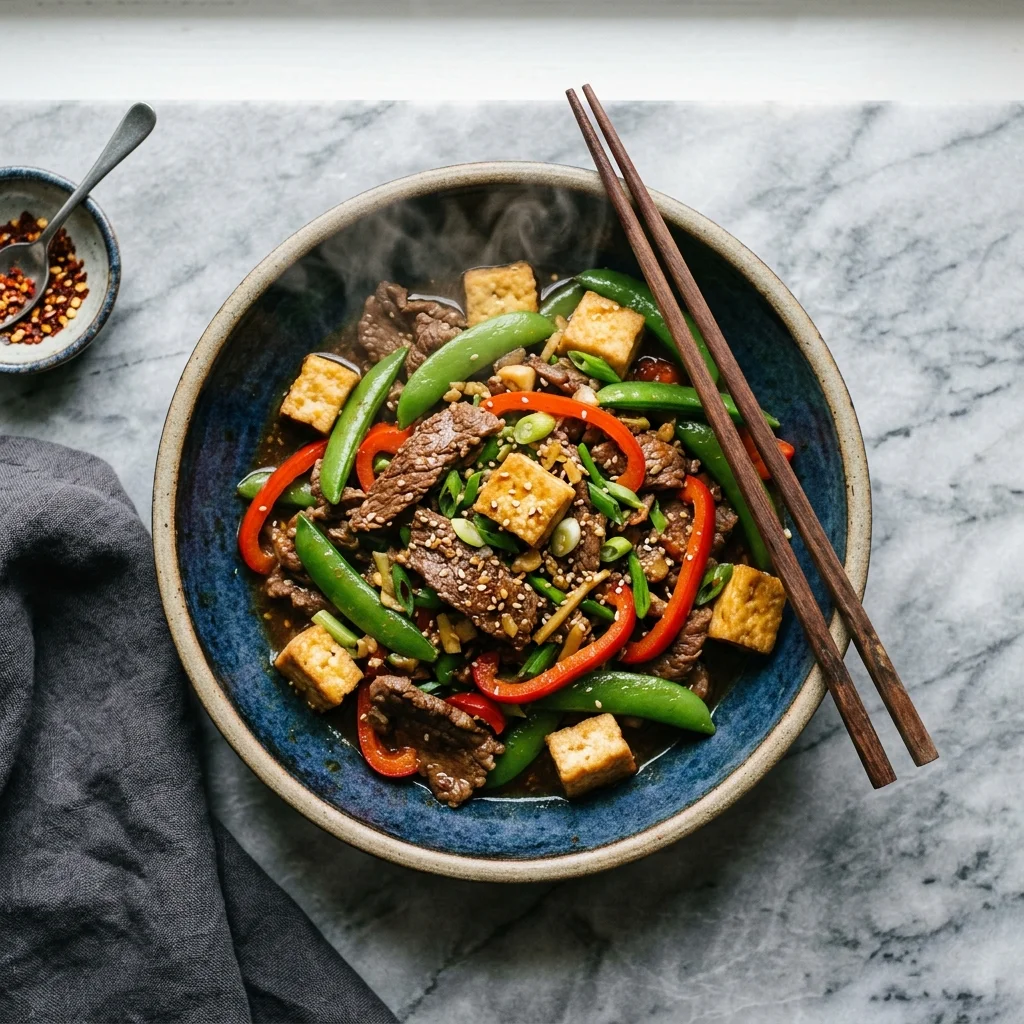 Beef Tofu Stir Fry - nutrition facts and calorie information