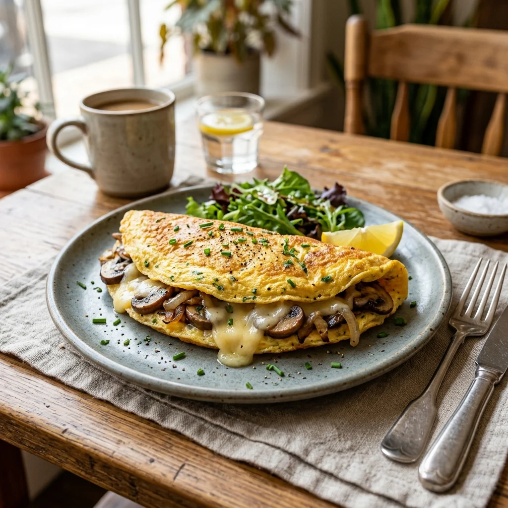 Cheese Mushroom Omelette - nutrition facts and calorie information