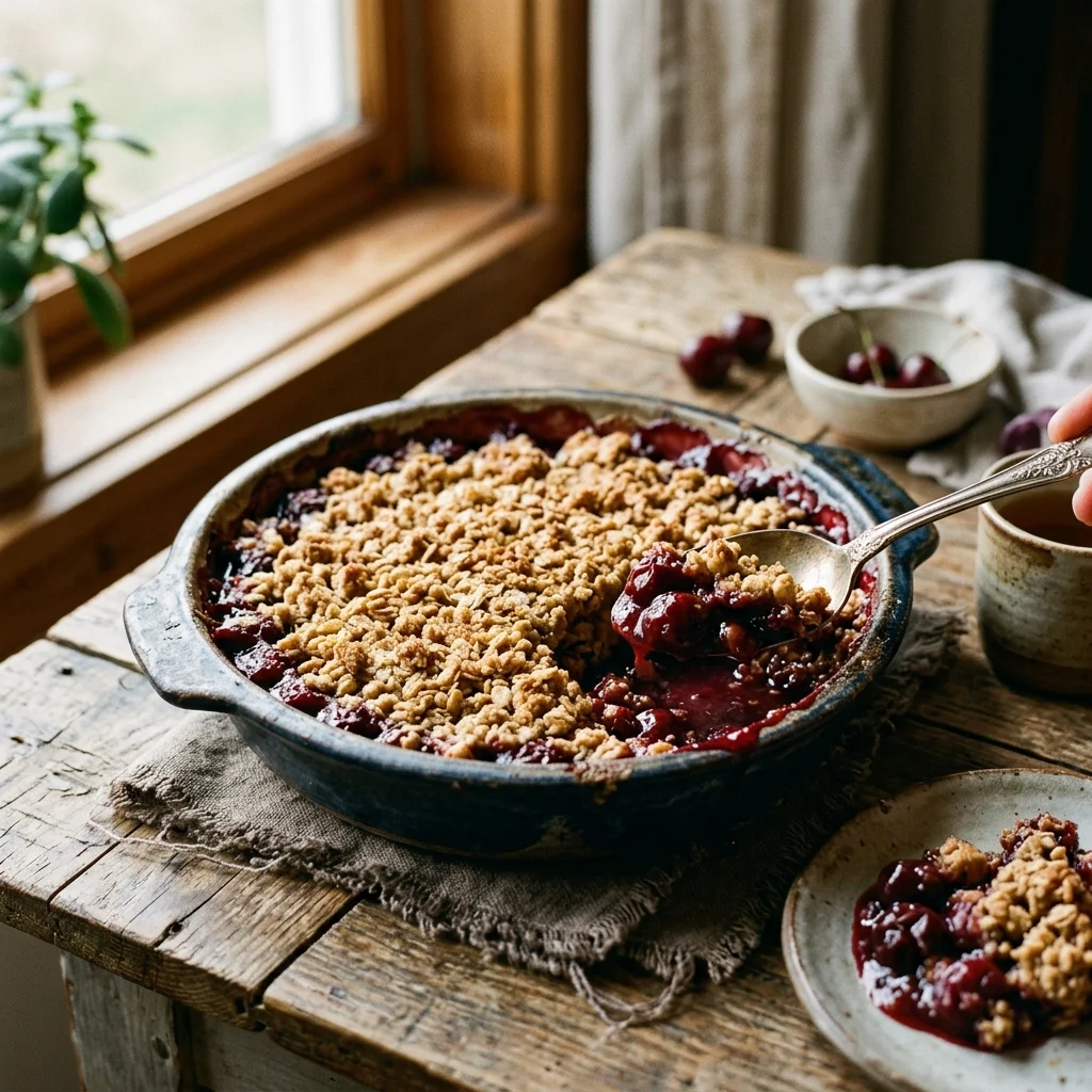 Cherry Crisp - nutrition facts and calorie information