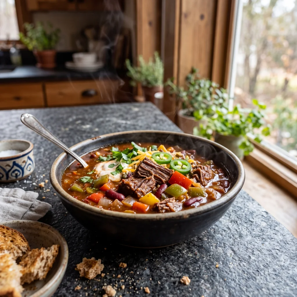 Chili Beef Soup - nutrition facts and calorie information