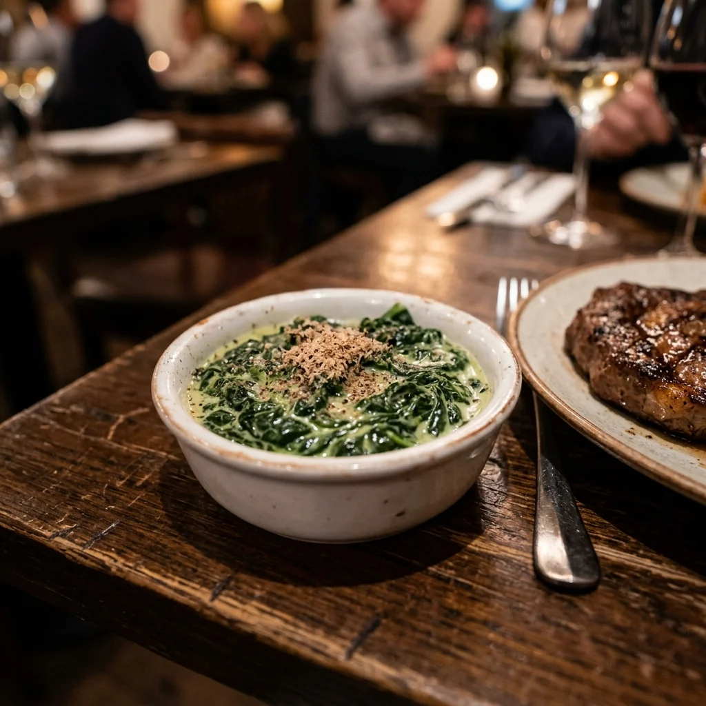 Creamed Spinach - nutrition facts and calorie information