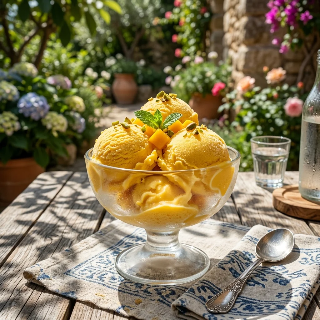 Mango Ice Cream - nutrition facts and calorie information
