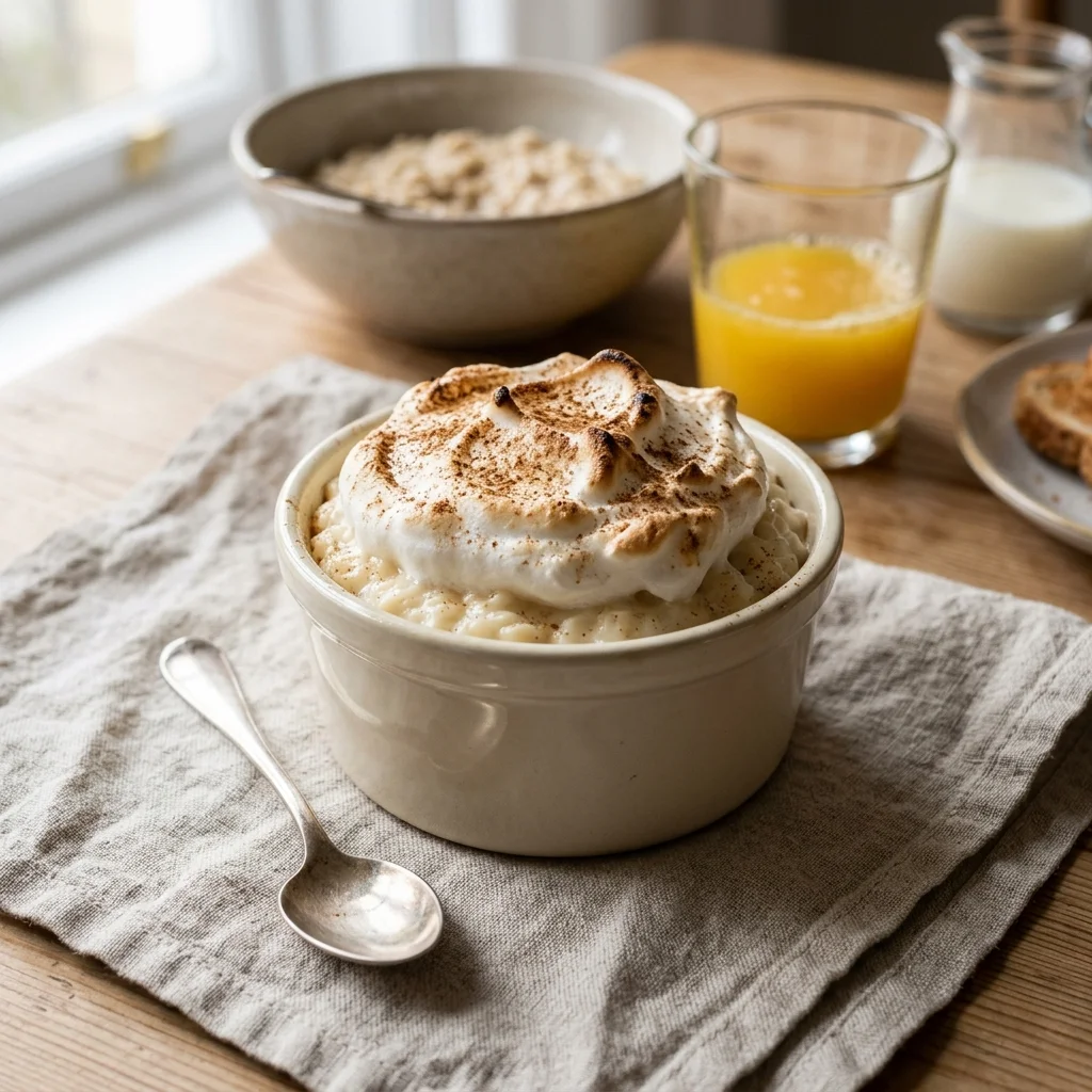 Meringue Rice Pudding - nutrition facts and calorie information