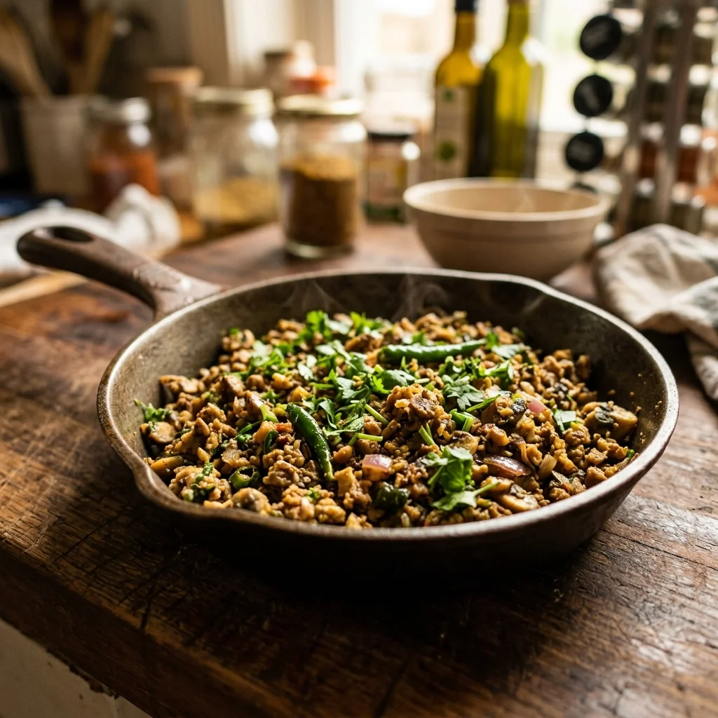 Mushroom Bhurji - nutrition facts and calorie information