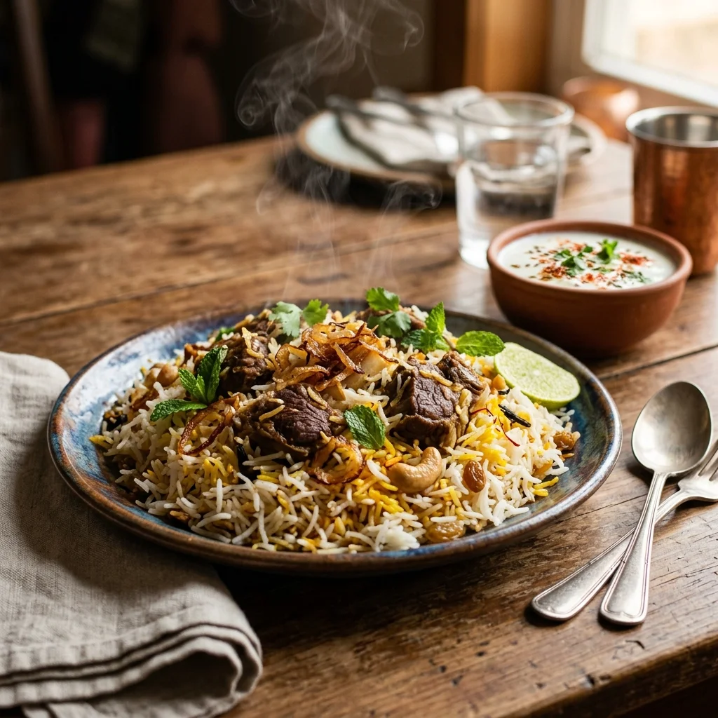Mutton Biryani - nutrition facts and calorie information