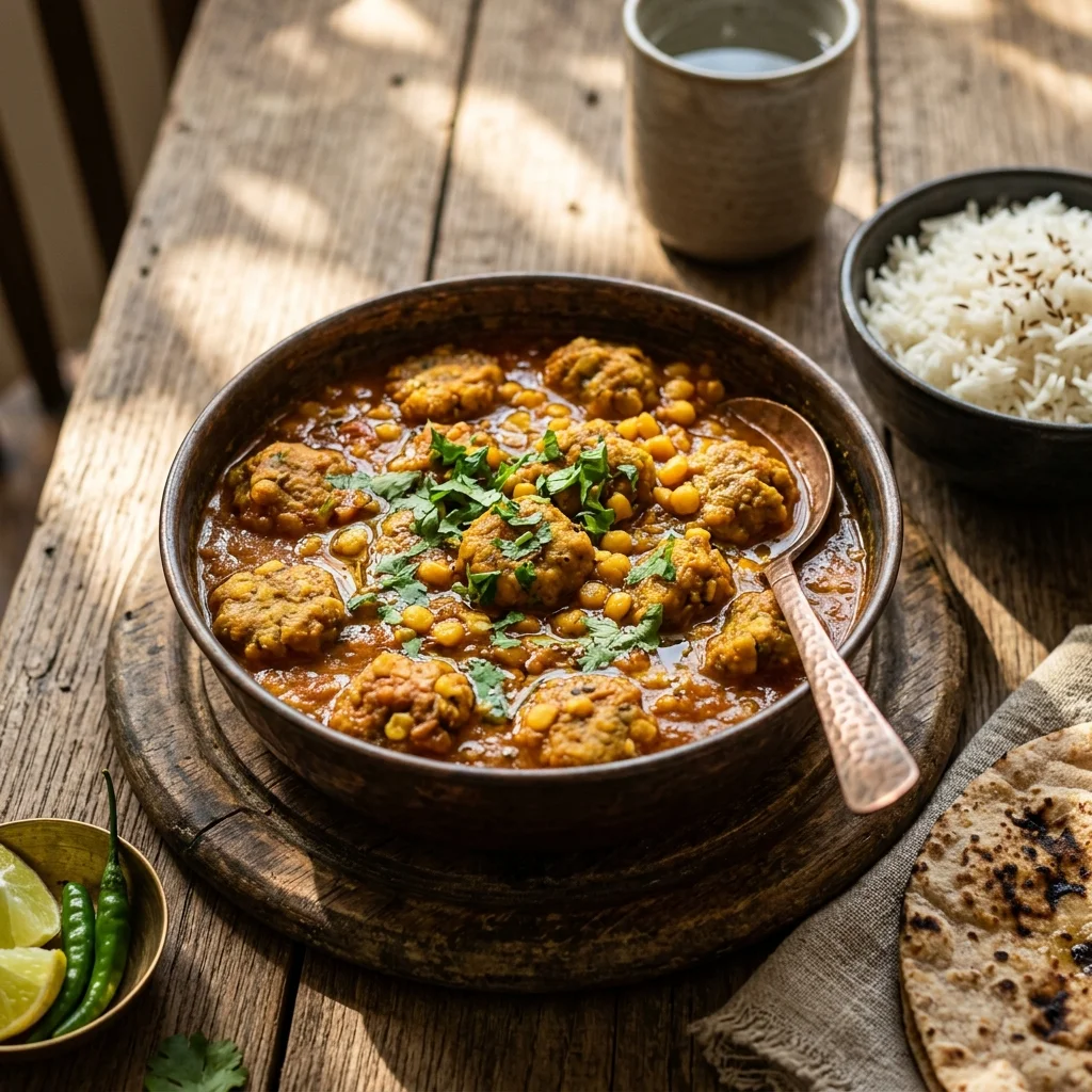 Pea Vadi Curry - nutrition facts and calorie information