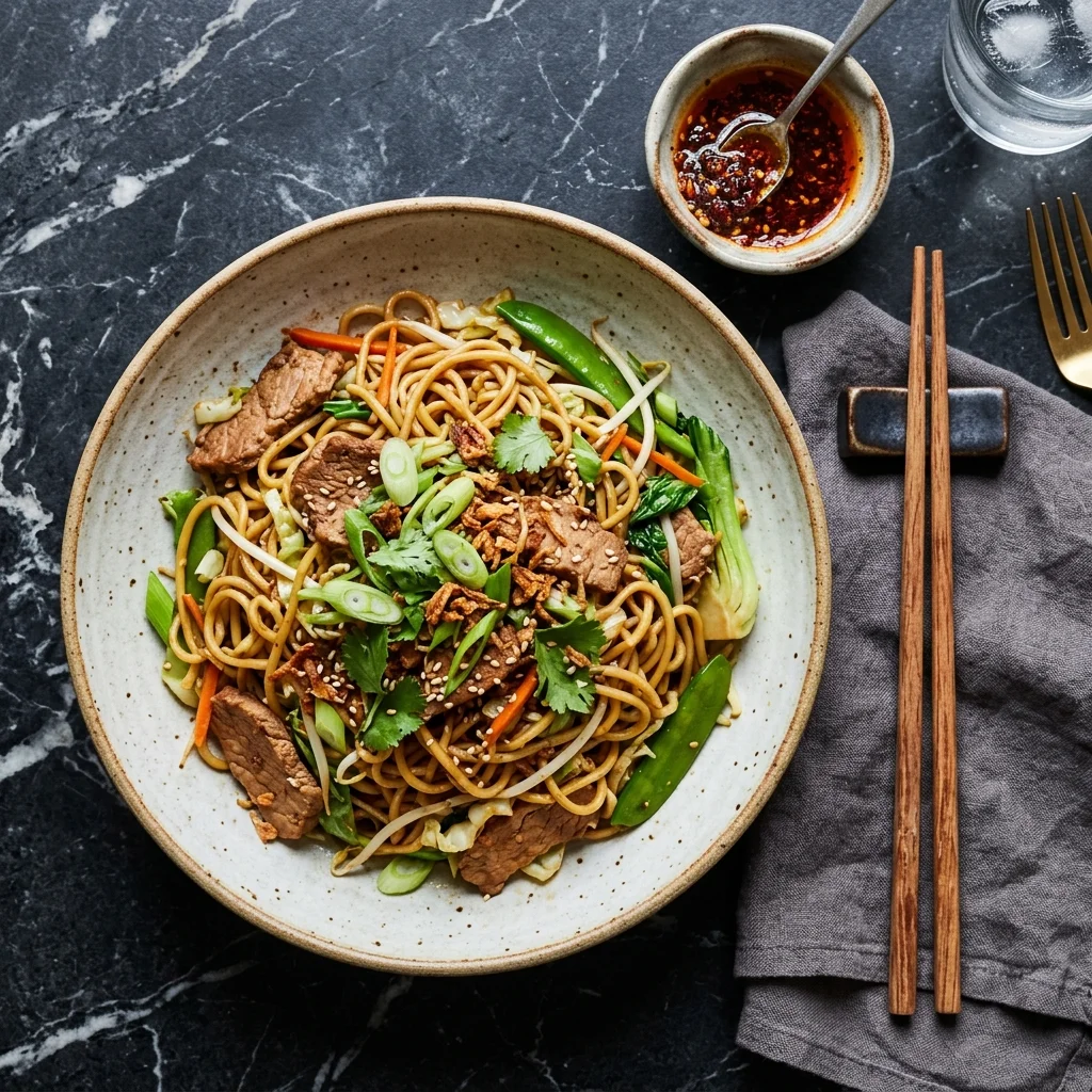 Pork Chow Mein - nutrition facts and calorie information