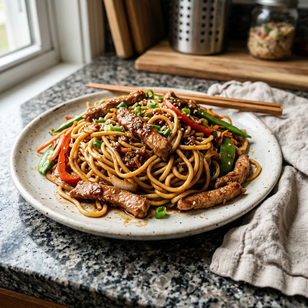 Pork Lo Mein - nutrition facts and calorie information