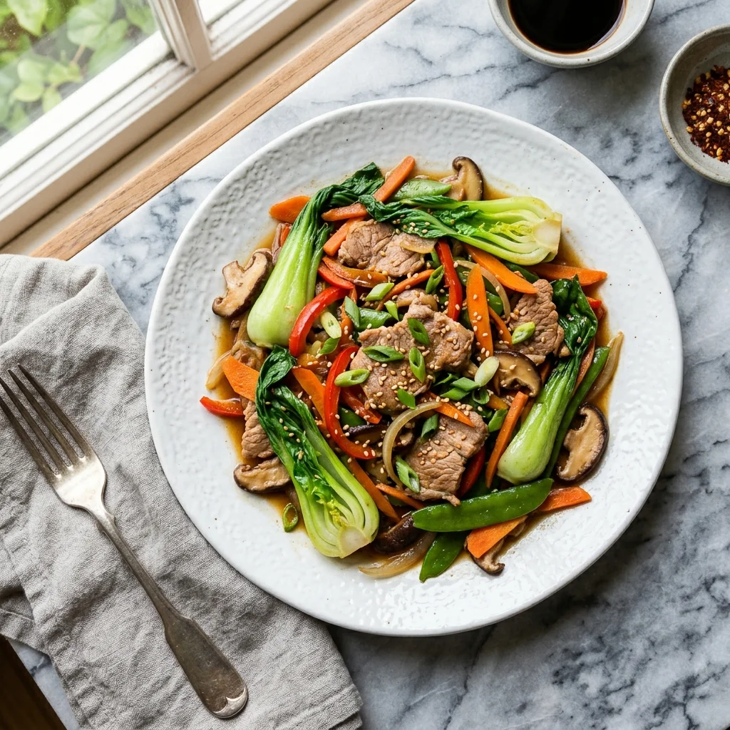 Pork Vegetables - nutrition facts and calorie information