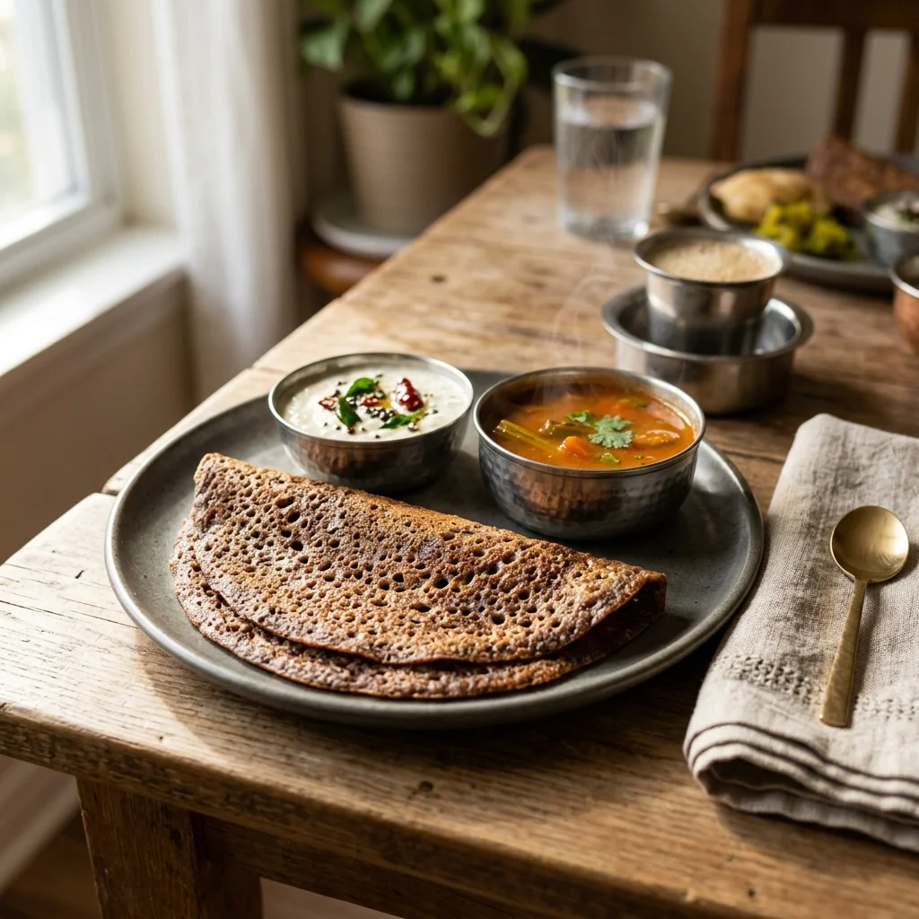 Ragi Dosa - nutrition facts and calorie information