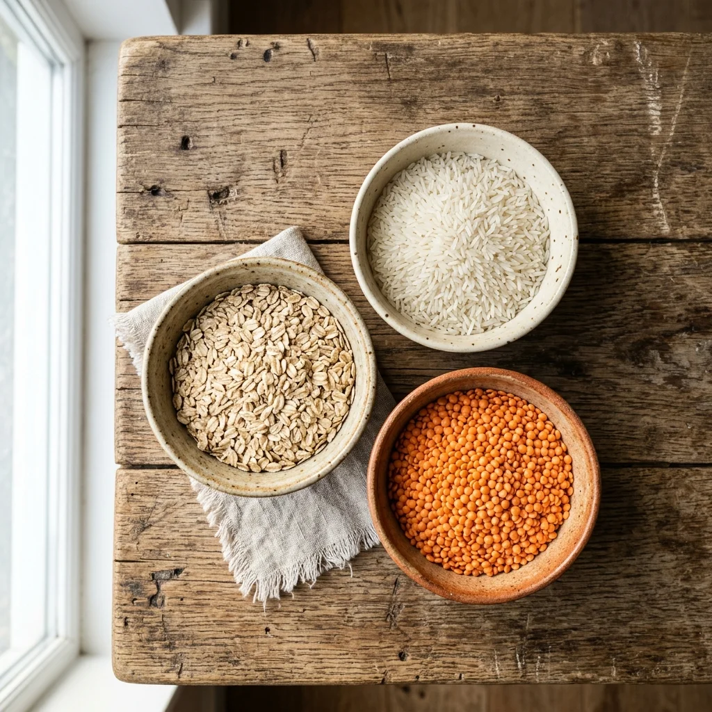 Rice Oats Lentils - nutrition facts and calorie information