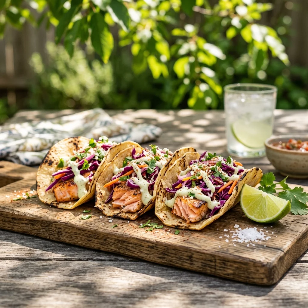 Salmon Tacos - nutrition facts and calorie information