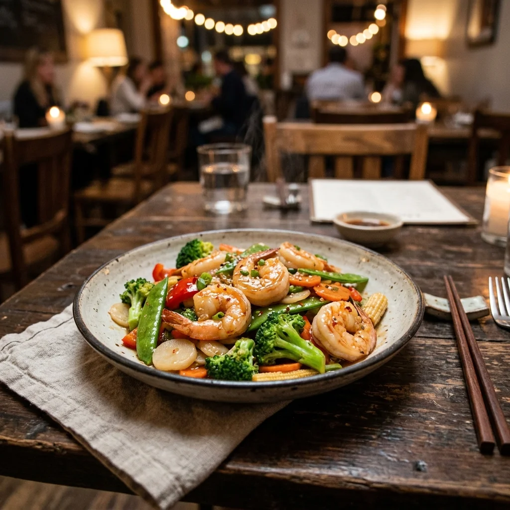 Shrimp Vegetables - nutrition facts and calorie information