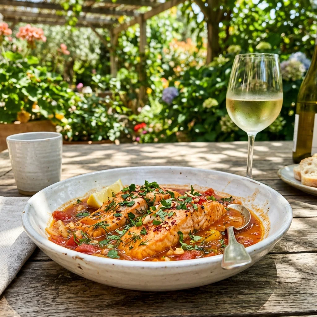 Stewed Salmon - nutrition facts and calorie information