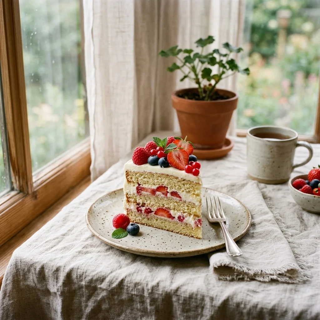 Strawberry Cake - nutrition facts and calorie information