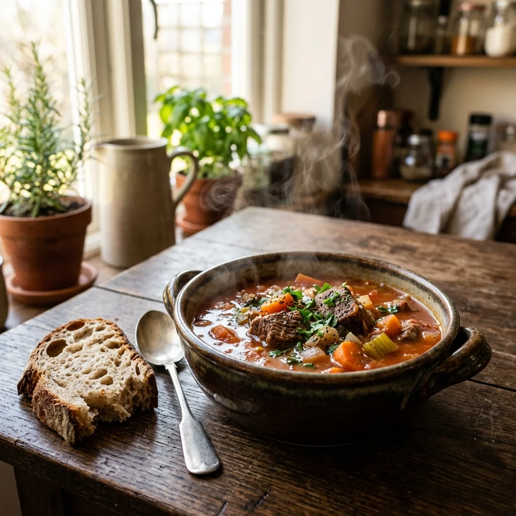 Tomato Beef Soup - nutrition facts and calorie information